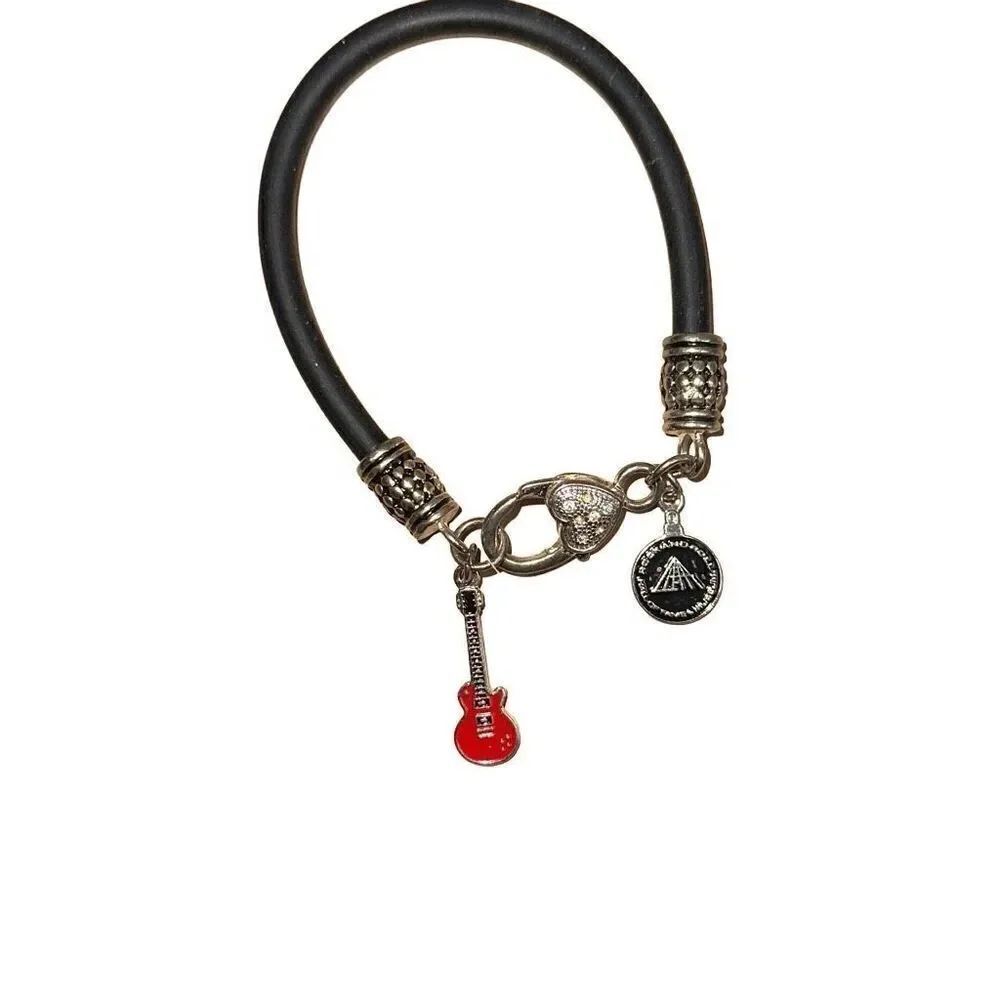 Rock and roll hall of fame bracelet guitar and charms